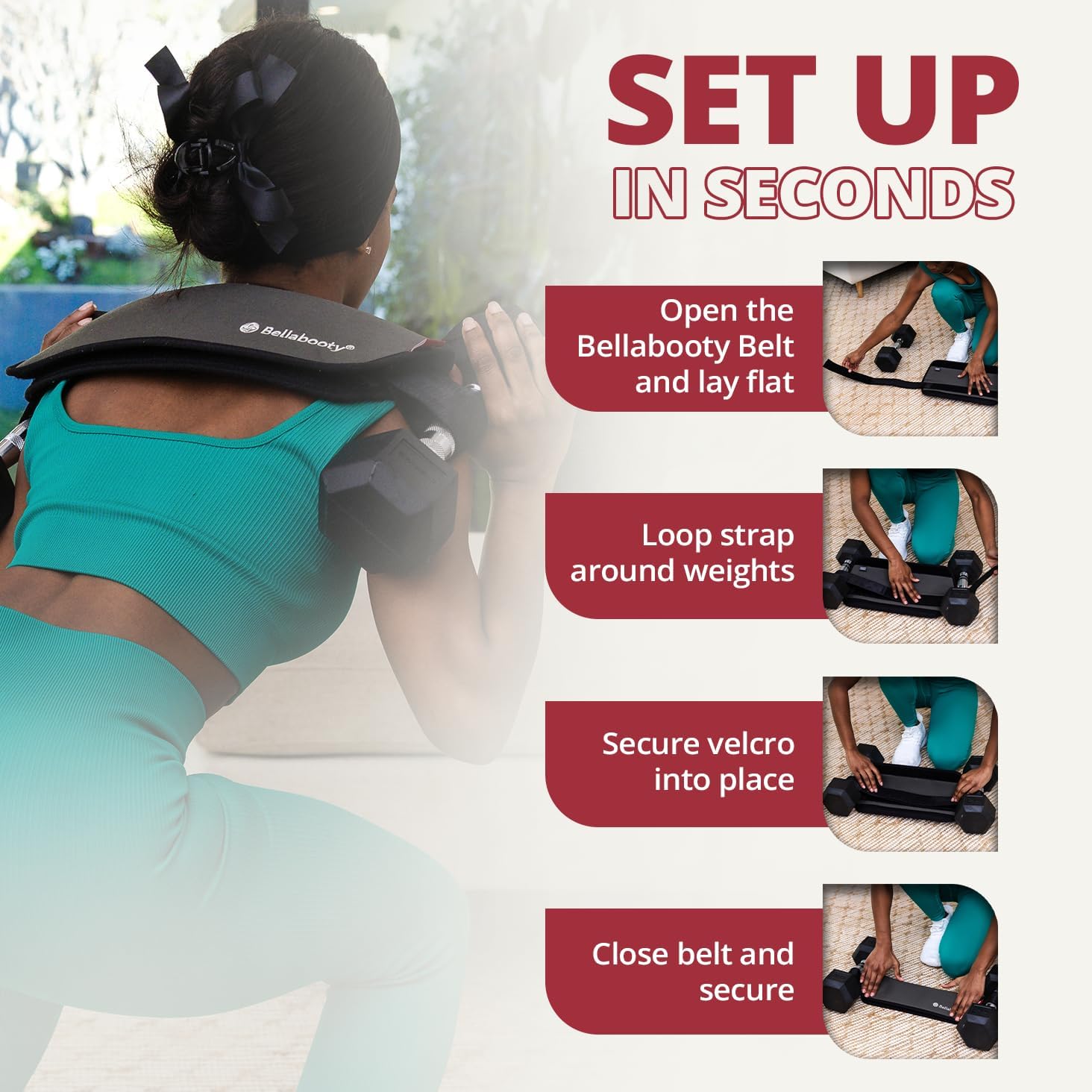 Adjustable Hip Thrust Workout Belt