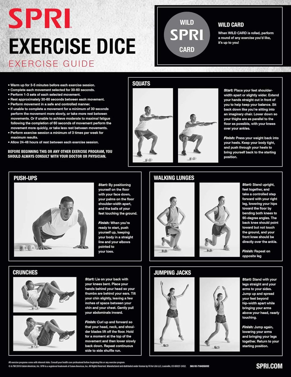 Fitness Exercise Dice