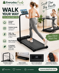 Foldable Walking Pad Treadmill with Handle – Compact Home & Office Fitness